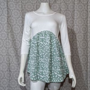 Mint boho blouse NWOT